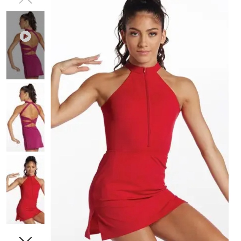 Twist Back Biketard Dress Weissman Dance Costume